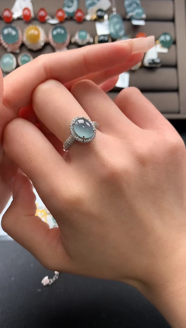 【闪购商品】翡翠戒指银S925镶嵌32132131