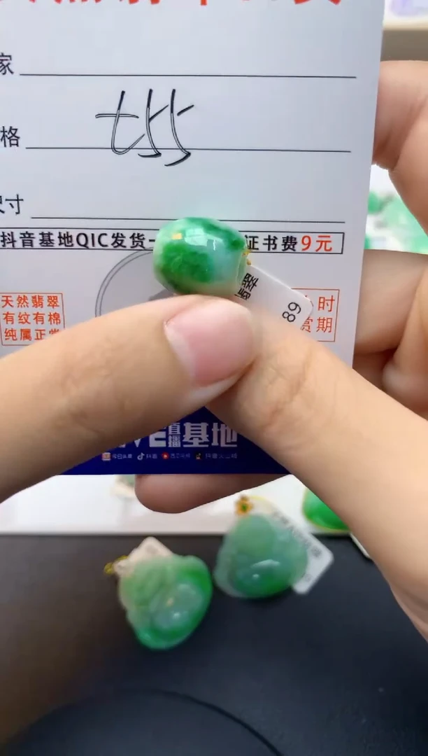 颈饰未镶嵌翡翠天然缅甸A货翡翠百元以上9元证书费自理
