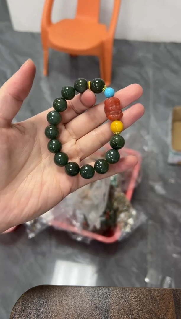 未镶嵌手链和田玉和田玉红皮手串[多样发其一]