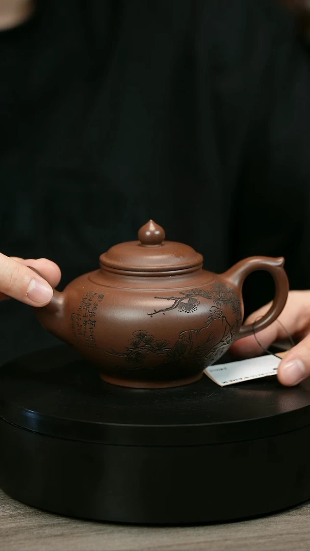 茶壶紫砂用****2H1456赵信军刻绘笑樱