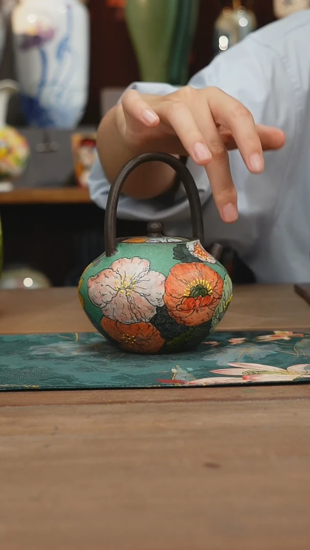 摆件景德镇釉下手绘陶瓷茶具，咖啡杯