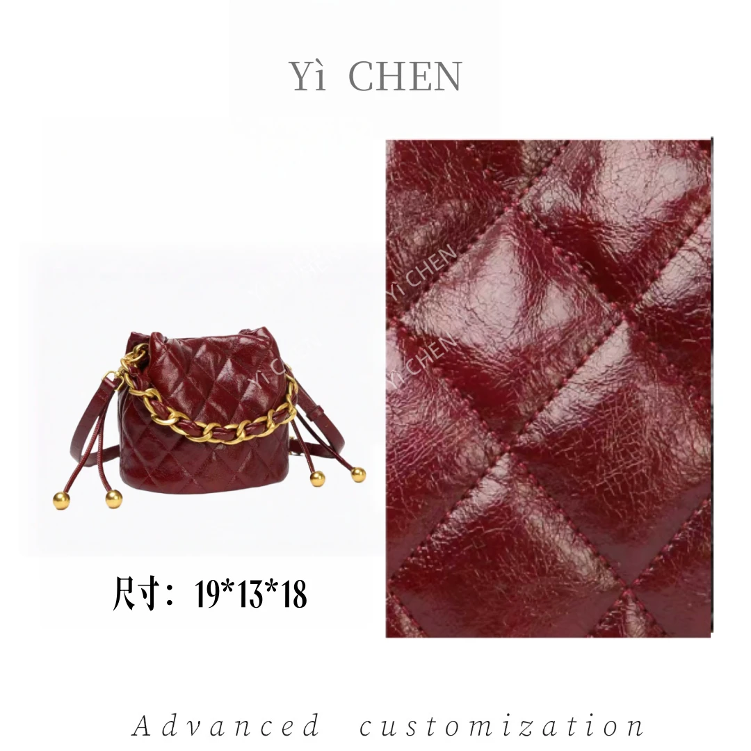 【Yì CHEN】BF-66609-沙拉红 简约时尚女士新款轻奢单肩斜跨包