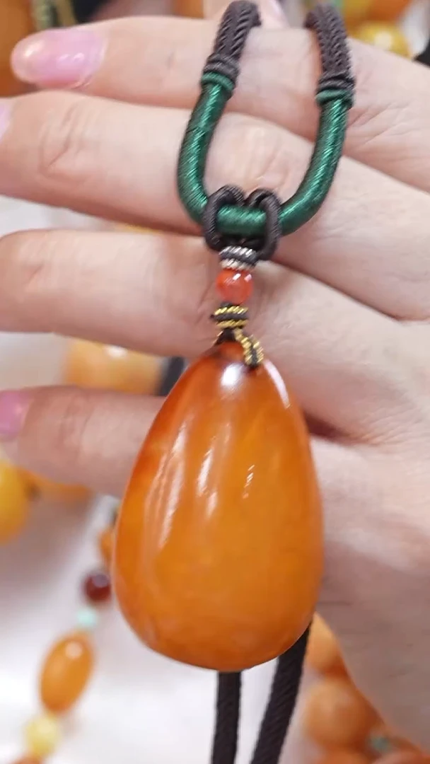 蜜蜡颈饰未镶嵌4115天然蜜蜡珠宝奇石云端妖孽全部保真