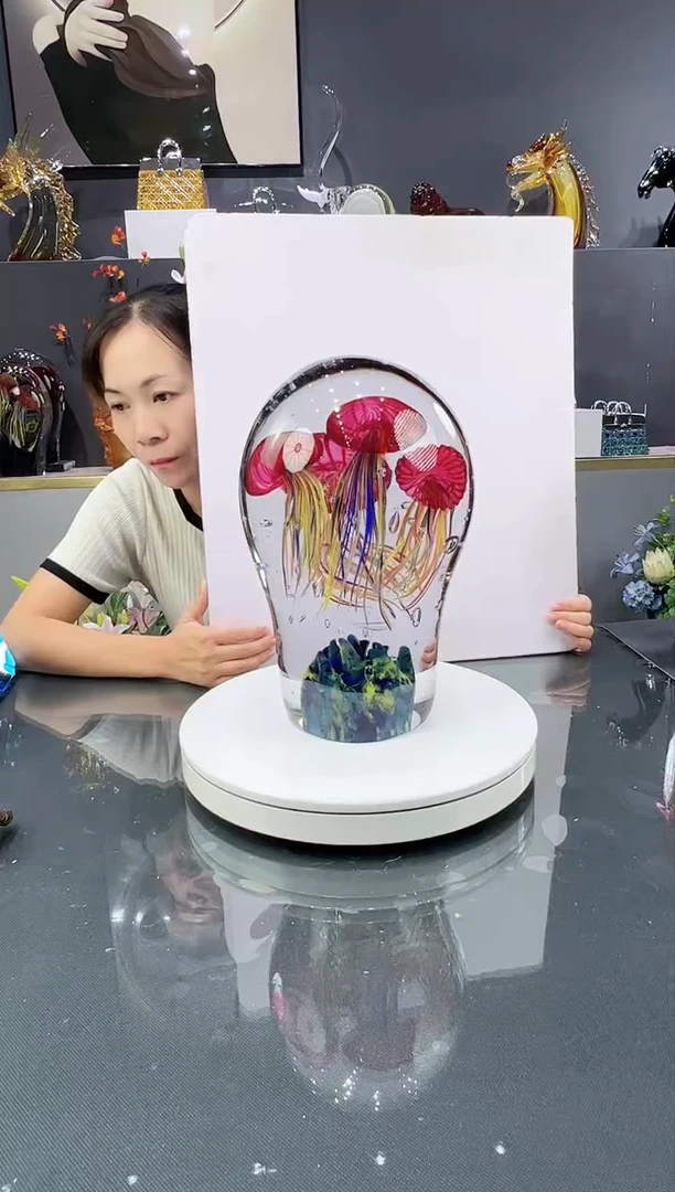 琉璃水晶琉璃摆件1个