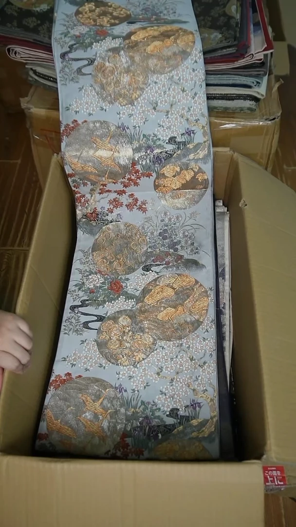 织绣38仙鹤流水花卉