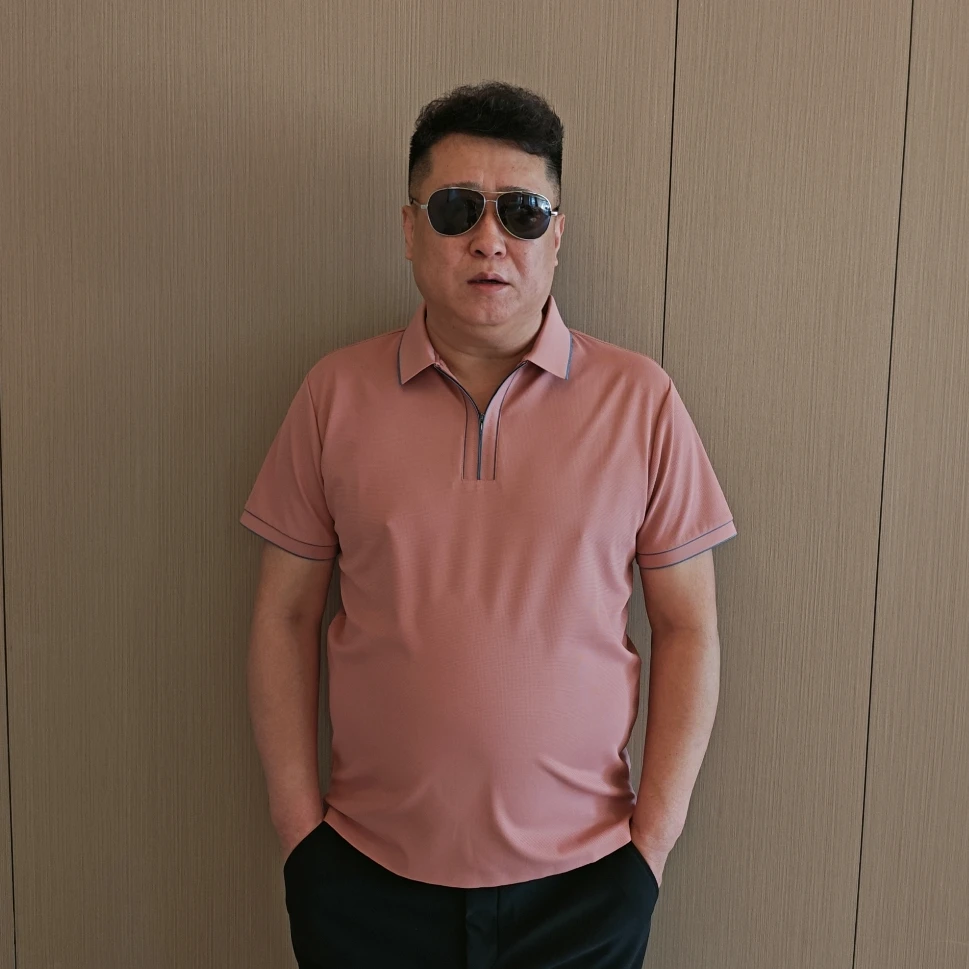 男士时尚百搭轻奢纯色翻领夏季商务休闲短袖POLO衫半袖大码男装KP