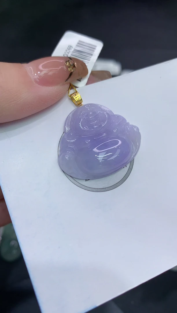 吊坠(不含链)18K金镶嵌翡翠111
