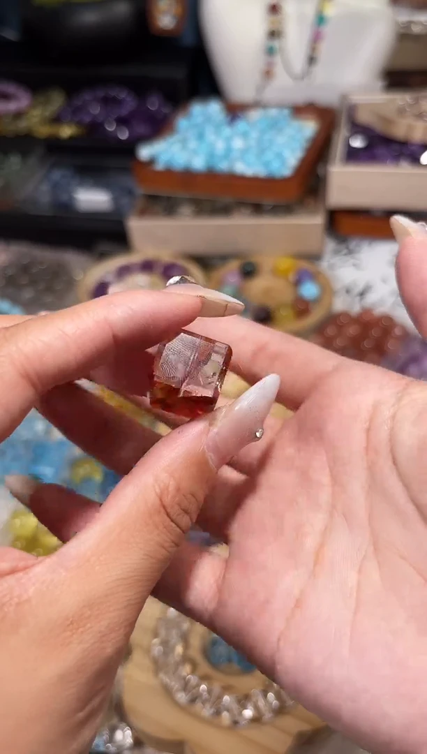 水晶手串未镶嵌H55胶花方糖