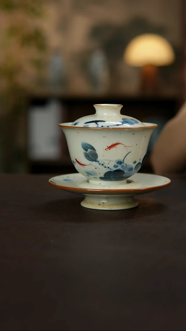 景德镇陶瓷杯碗柴烧多人