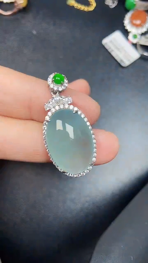 银S925镶嵌戒指翡翠3420