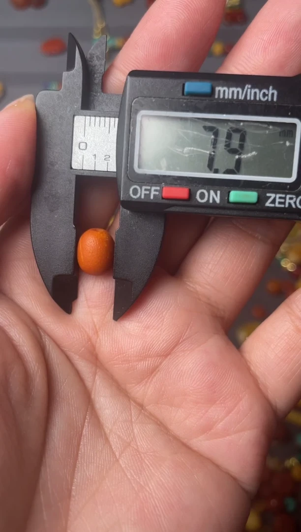 未镶嵌琥珀裸石8枣珠单颗