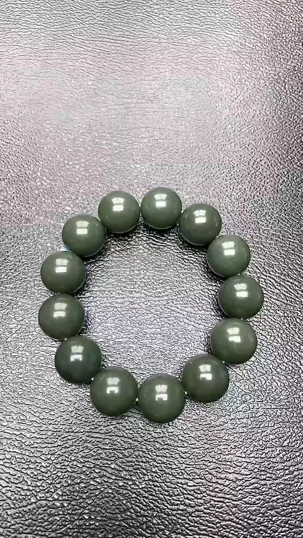 未镶嵌手串和田玉且末蓝卡18精品手串