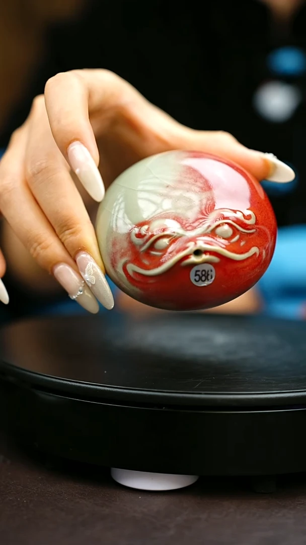 586#原矿钧瓷炉钧釉香插