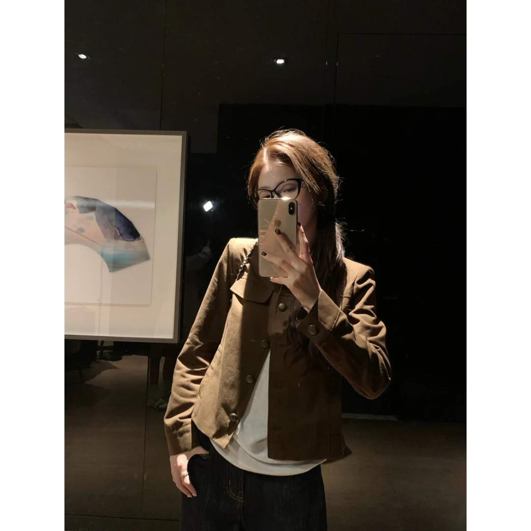 秋季新款韩系翻领夹克休闲外套女60506女装