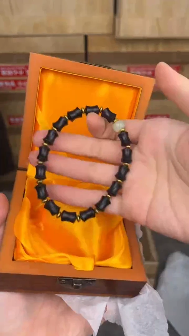 品茗文玩阁黑檀竹节链接@@LSC153