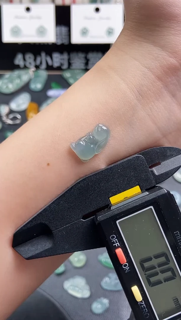 翡翠未镶嵌颈饰小兔子