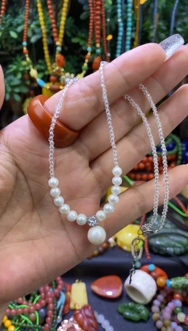 颈饰未镶嵌淡水珍珠珍珠项链有瑕疵