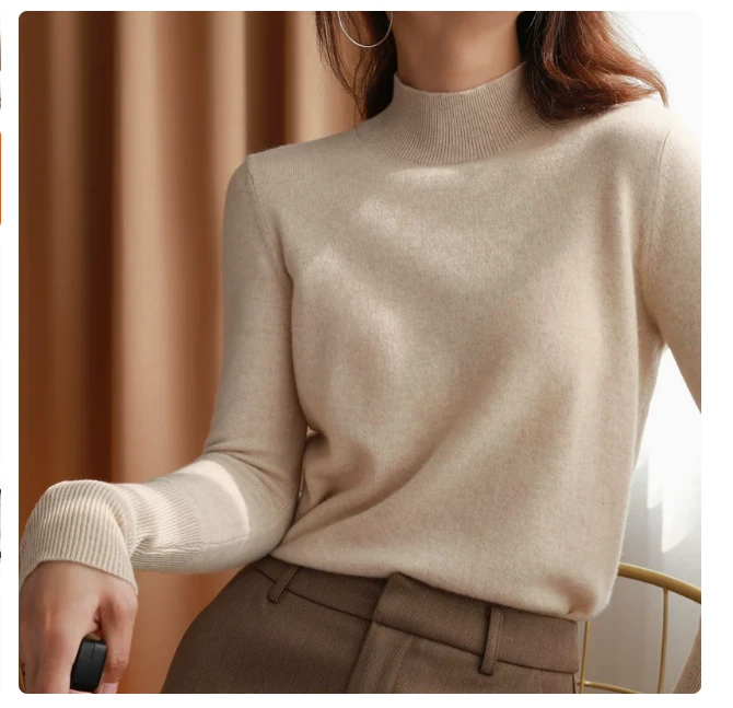 殿堂经典款！基础简约针织衫 内搭百搭半高领打底衫毛衣女秋冬上衣