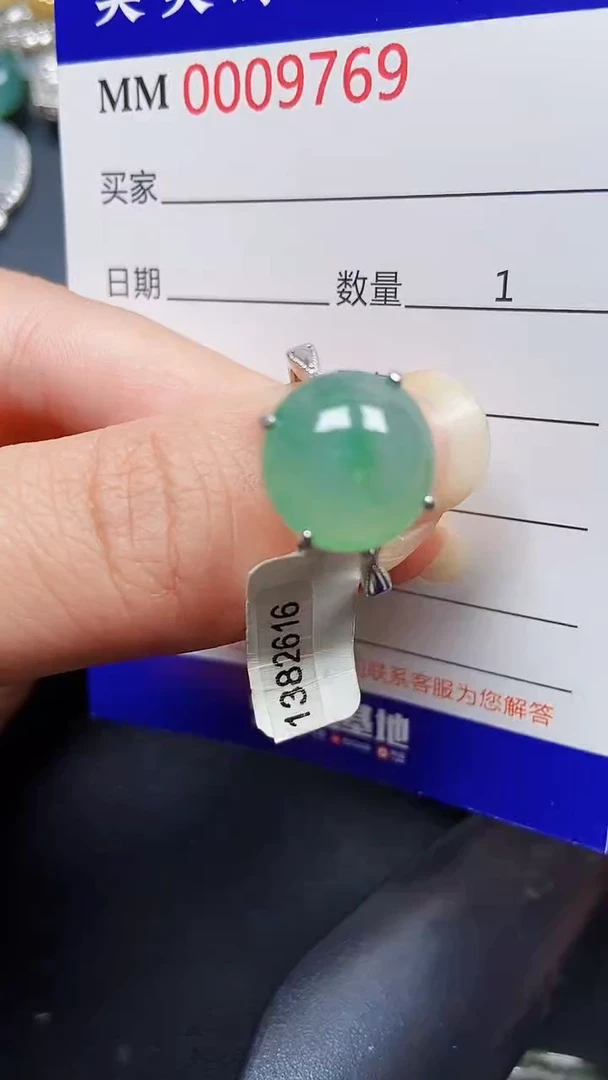 颈饰银S925镶嵌翡翠9769