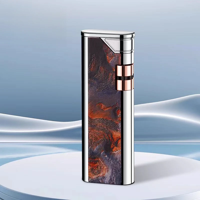 CL2311 侧滑金属图案个性打火机创意 熔岩