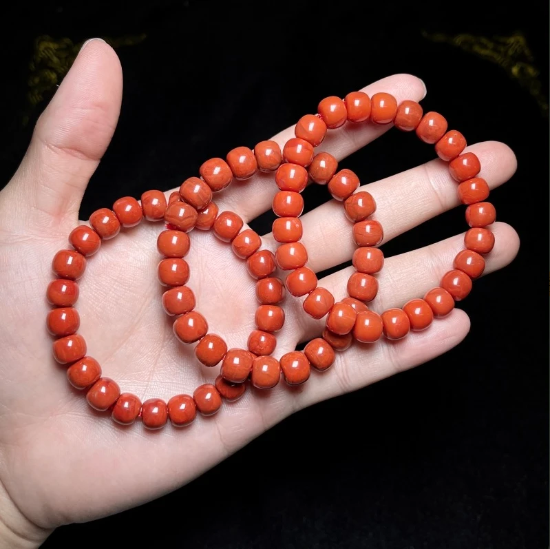 【春日珠宝】菲菲珠宝好丨南红老型珠手串约9mm-多样性发一