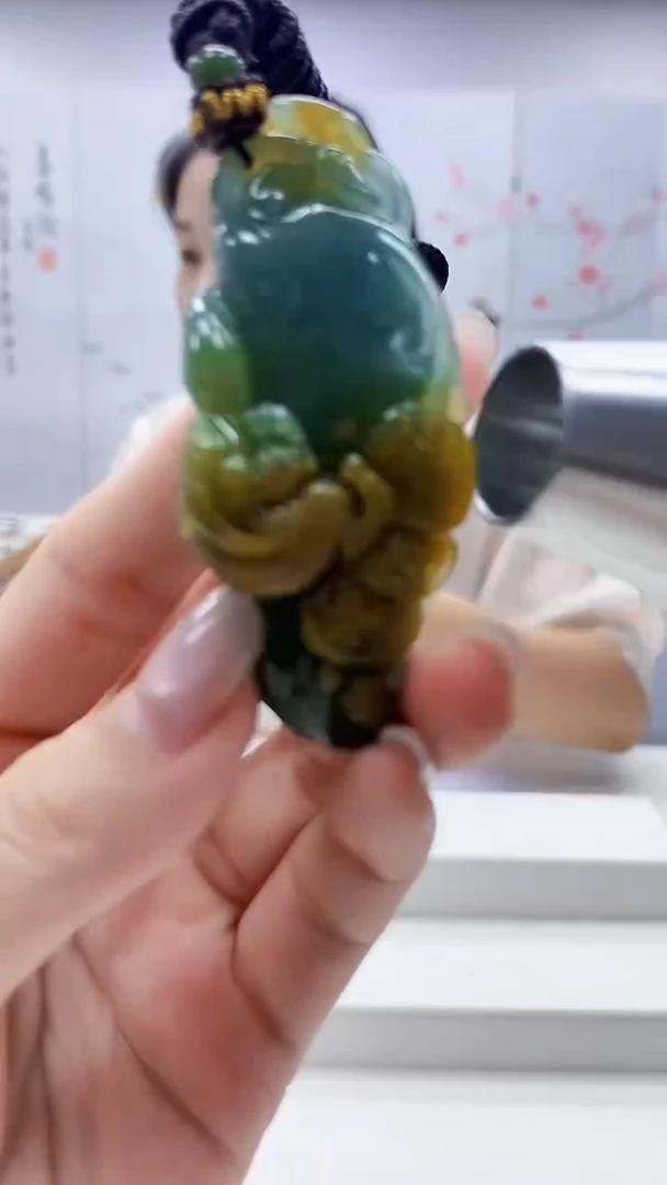 定制翡翠未镶嵌4902lr-毛货挂件77