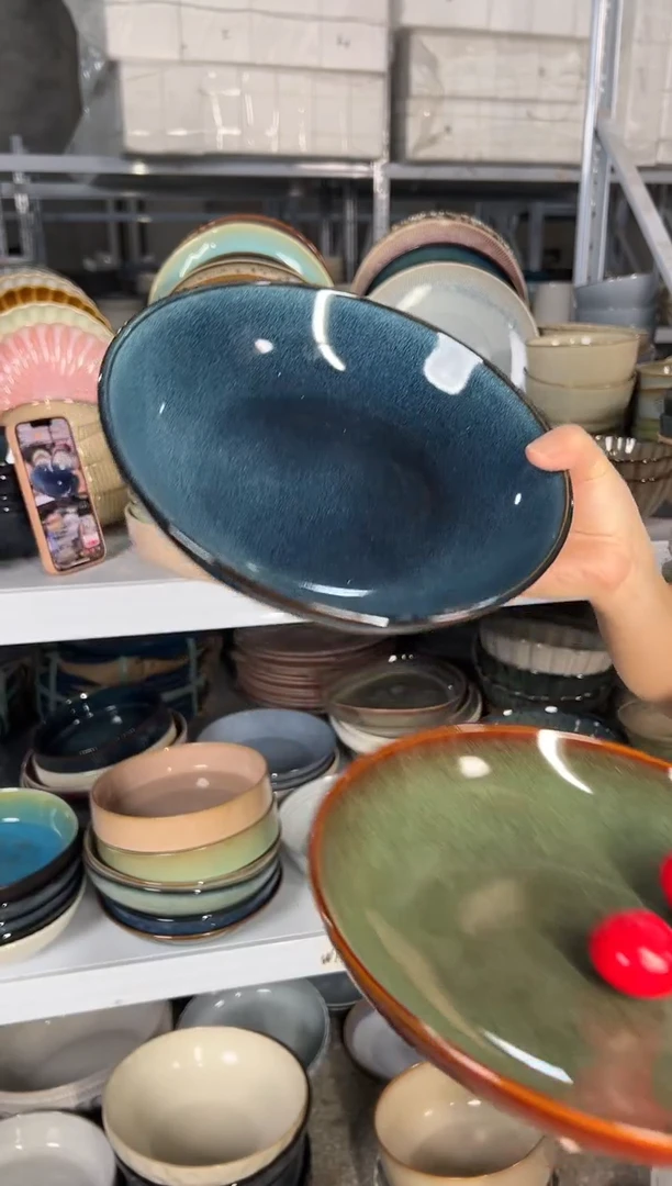 陶瓷外贸尾货瑕疵满20包邮X2深盘组合F4A/F6A