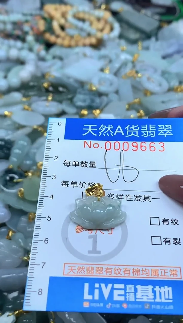 颈饰未镶嵌翡翠净货挂件-9663