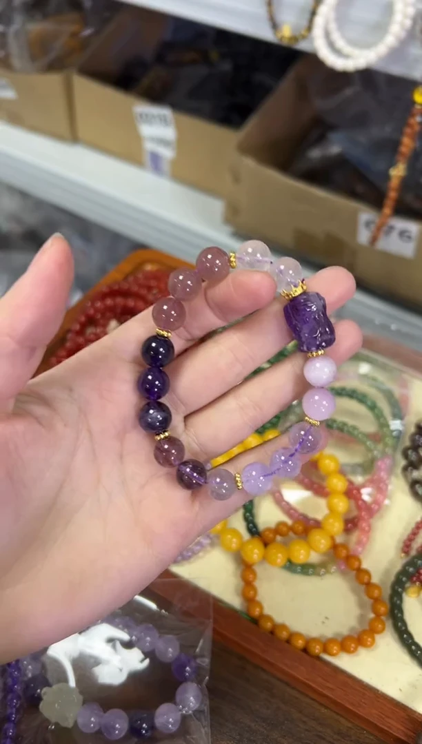 【闪购商品】水晶手链未镶嵌九紫扎基多宝水晶手串[3166]