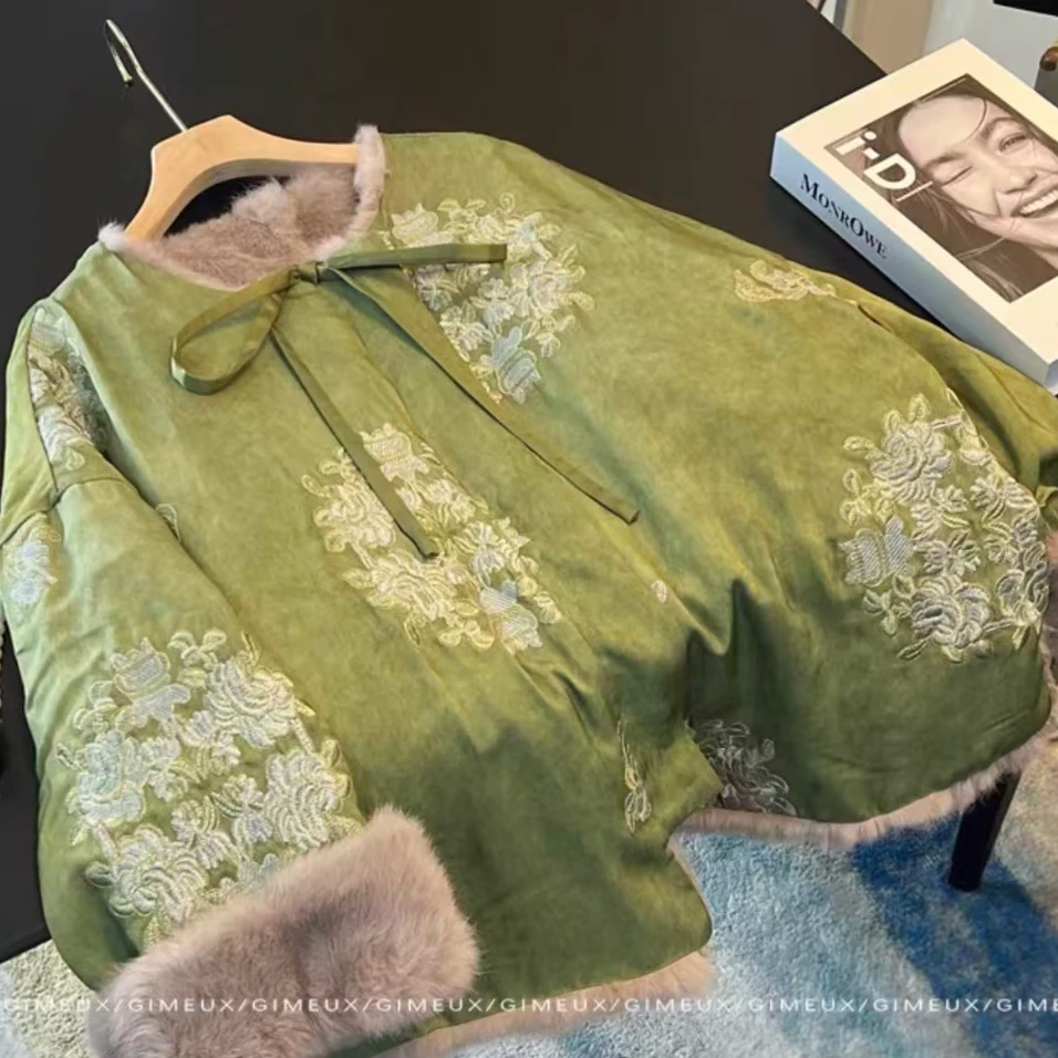 【晴玉】新中式双面双穿加厚保暖国风外套2024D0232-姚姚玫瑰仓