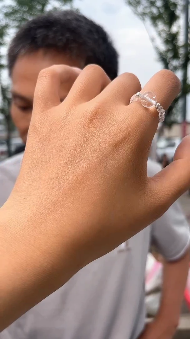 水晶戒指未镶嵌天然多样性发一mm