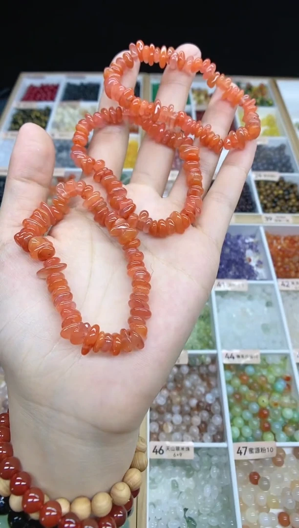 【闪购商品】南红玛瑙手串未镶嵌南红随型手串多样性发一