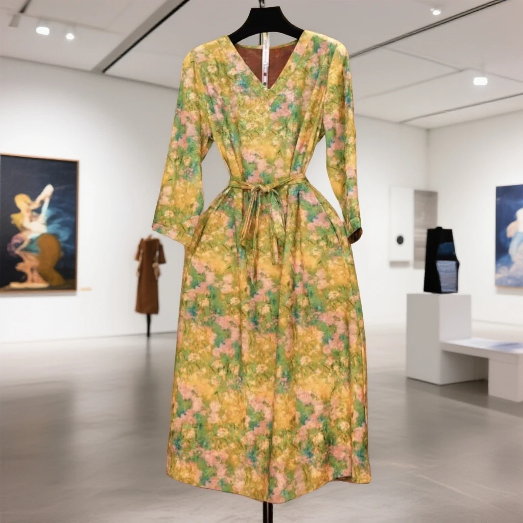 922【黄花海月月专属】新中式传承气质显瘦连衣裙