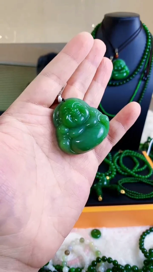 和田玉（碧玉）未镶嵌项链40