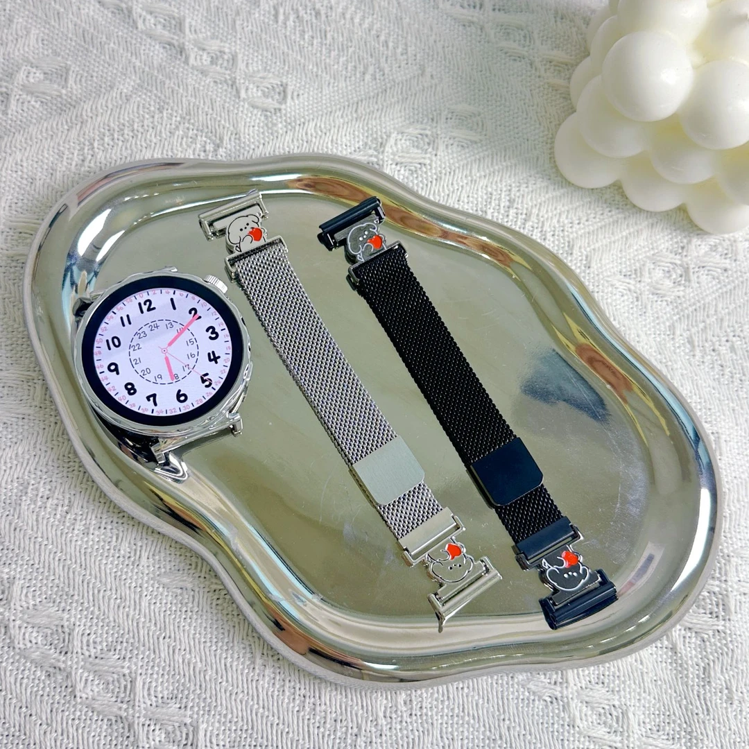 适用华为gt4/gt5线条小狗米兰尼斯钢带gt3/fit3/4/watch4磁吸表带