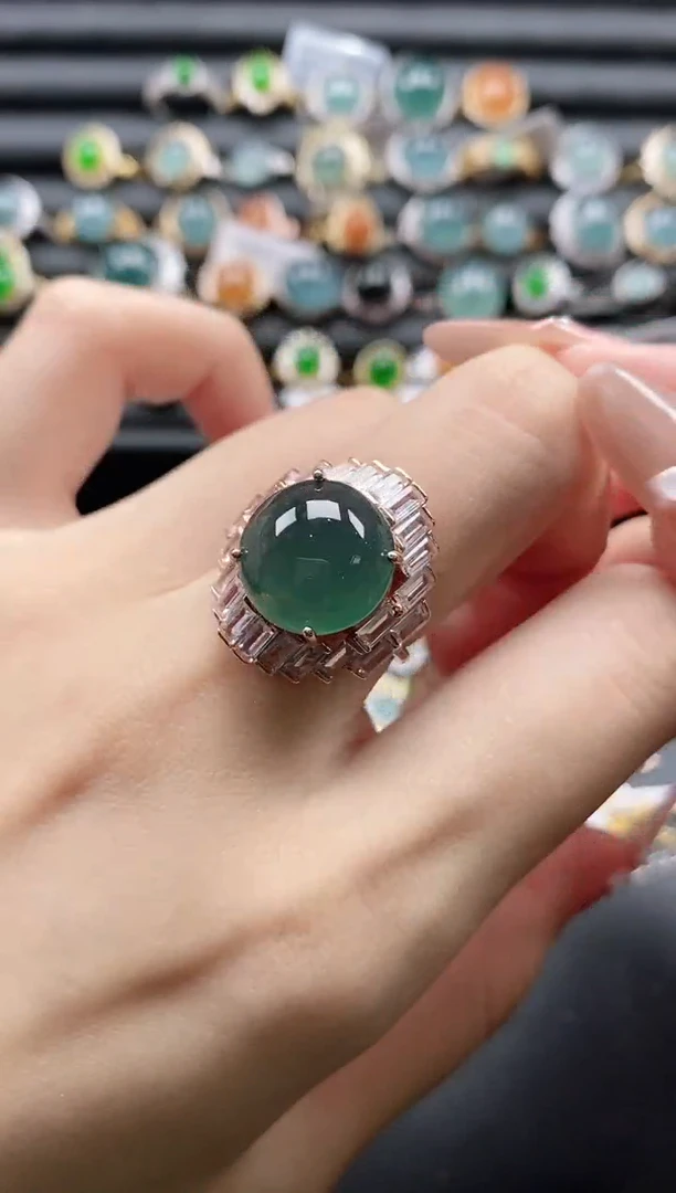 【闪购商品】翡翠戒指银S925镶嵌11111