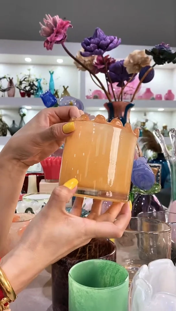 慕忆家手作琉璃花瓶微瑕