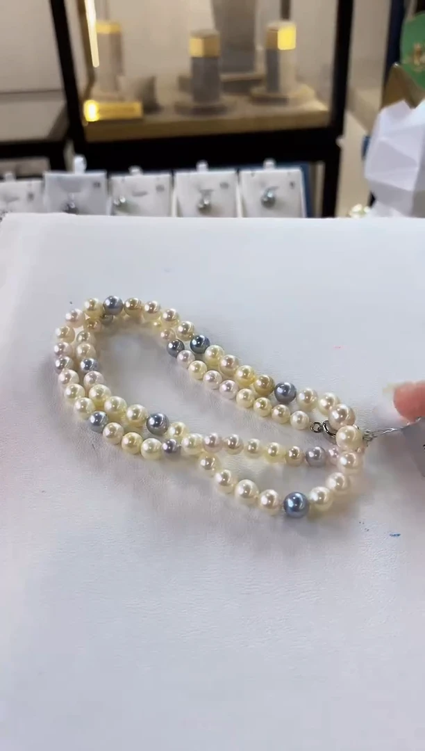 项链未镶嵌海水珍珠5-7海水珍珠项链