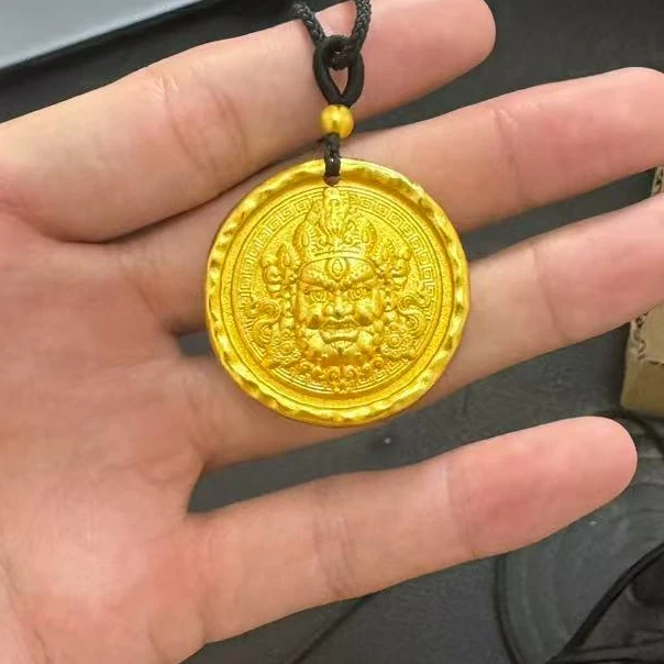合金吊坠 合金吊坠 合金吊坠黄财神圆牌吉言男女精美合金吊坠