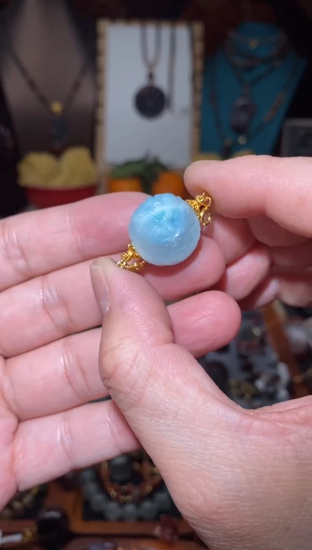 【闪购商品】针钠钙石（海纹石）颈饰未镶嵌海纹石