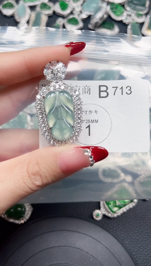 【闪购商品】翡翠颈饰未镶嵌 赠皮绳713