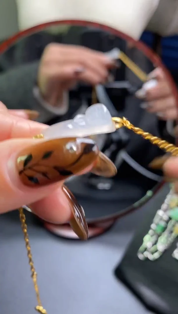 颈饰银S925镶嵌翡翠13144