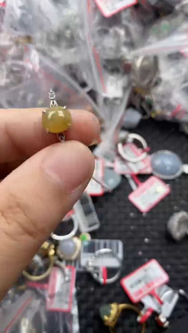 银S925镶嵌戒指翡翠111    2