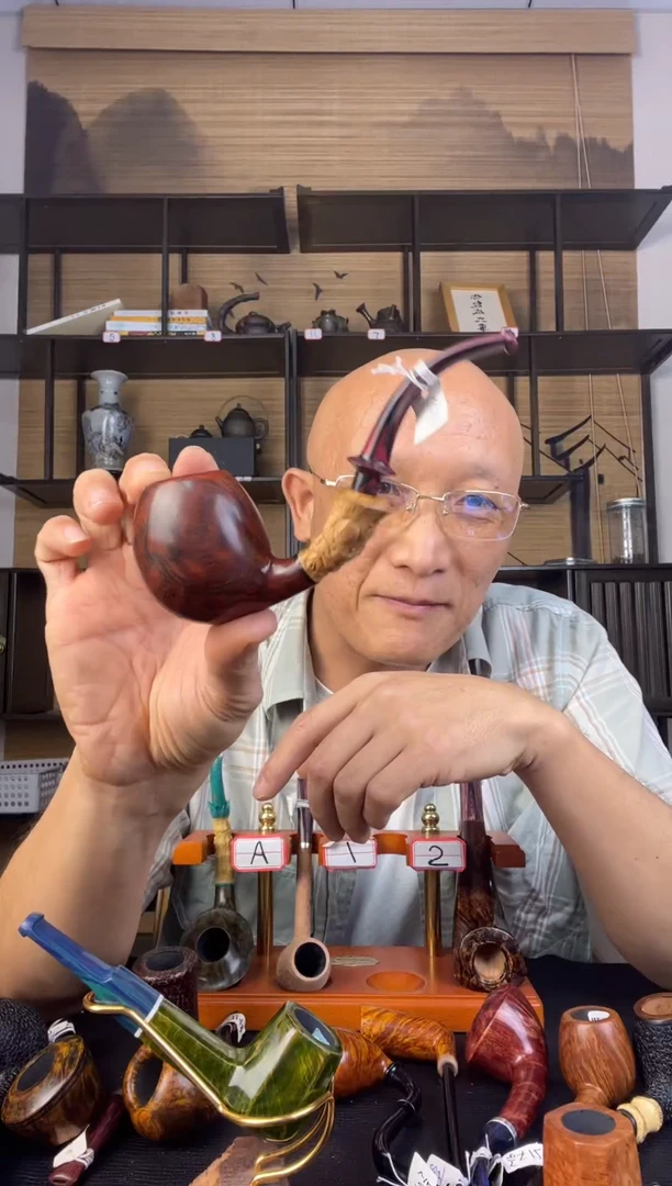 石楠木啊**哥纯手工意大利石楠木烟斗