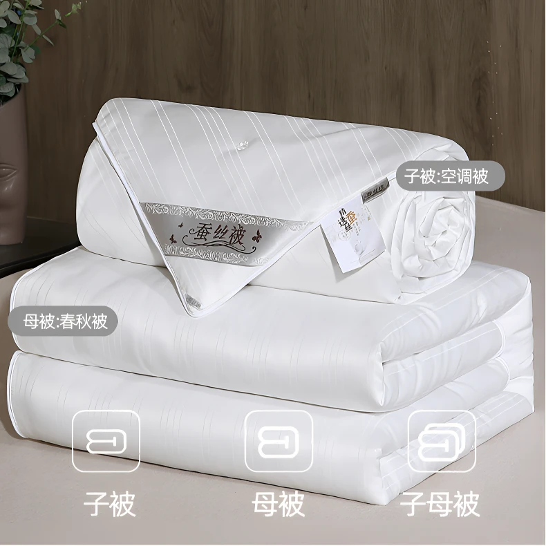 高档子母被芯A类蚕丝被正品被子冬天加厚被子冬被四季通用春秋被