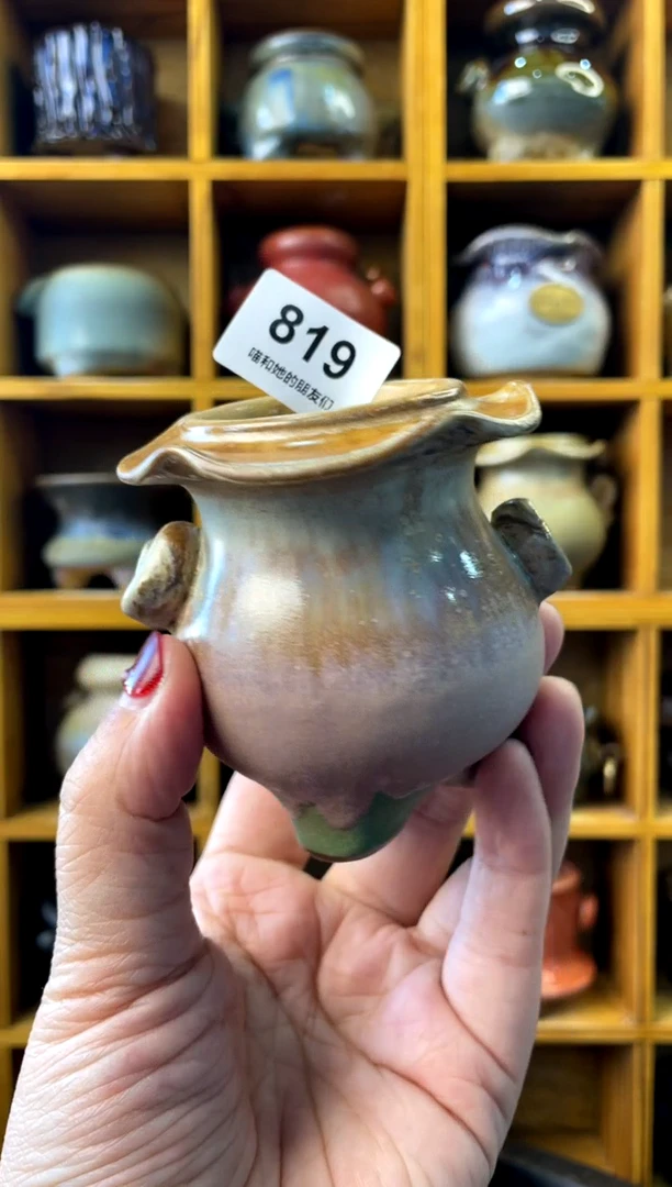 【闪购商品】陶819 内口4【喵喵团圆多肉盆】