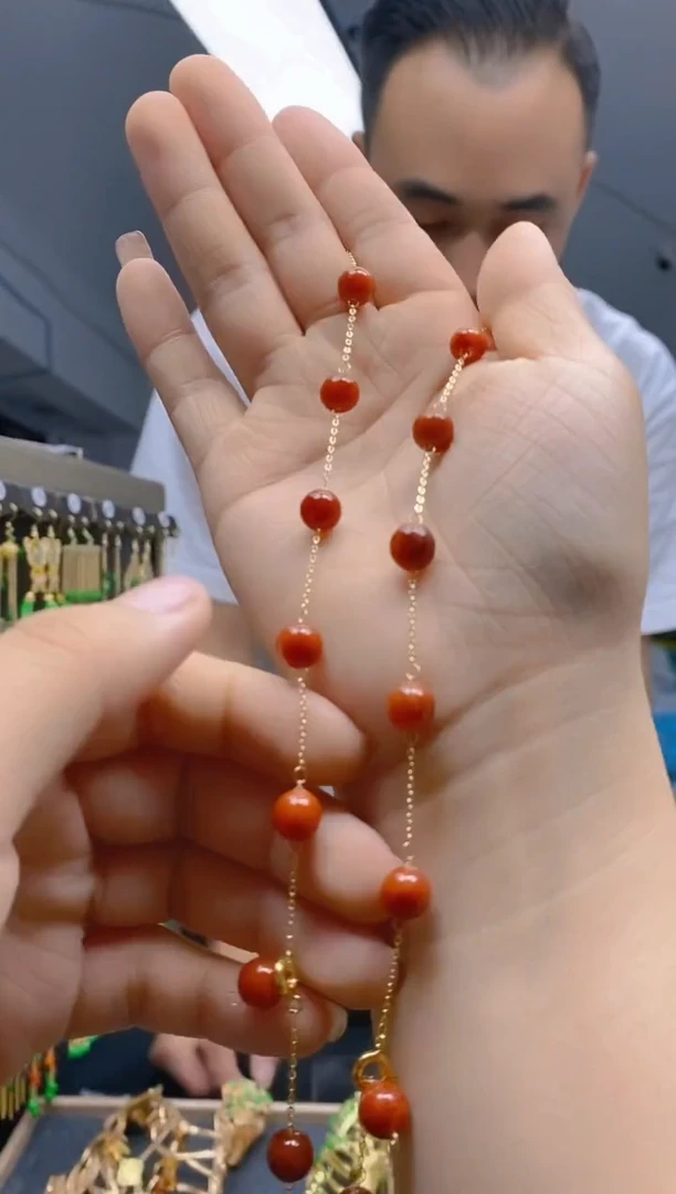 【闪购商品】翡翠耳饰合金081翡翠锁骨链