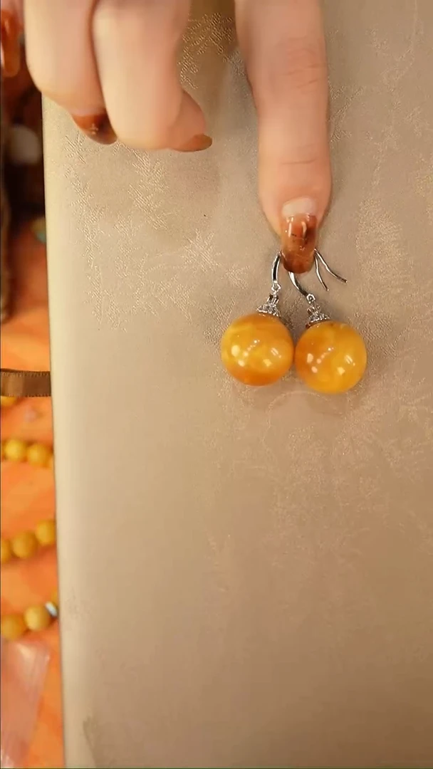 【闪购商品】蜜蜡耳饰未镶嵌耳饰