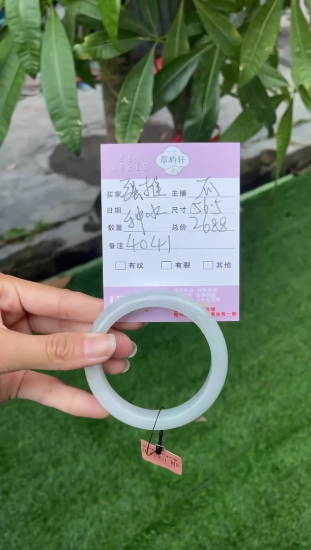 未镶嵌手镯翡翠G 56正圈 4041