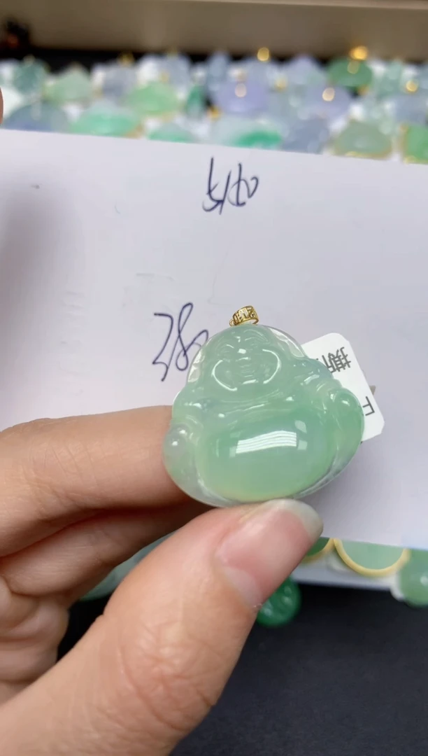 【闪购商品】翡翠颈饰18K金镶嵌 天然翡翠A货